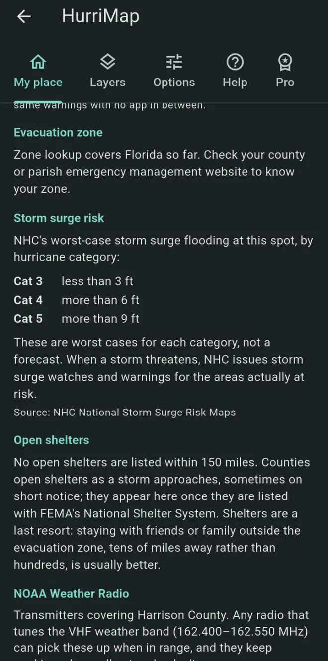 HurriMap storm surge risk